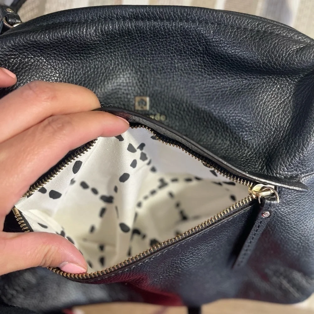 Kate Spade Black Pebbled Leather Crossbody Bag